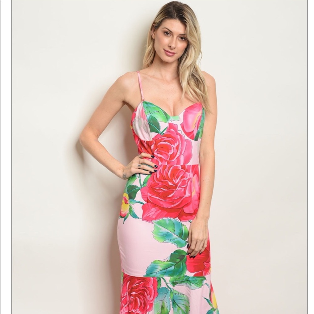Pink Floral Dress